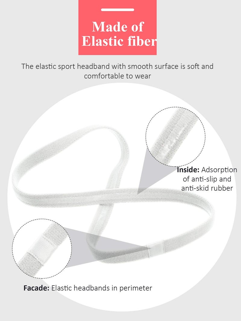 بيميمو مجموعة ربطات رأس رياضية مطاطية مضادة للانزلاق مكونة من 4 قطع - Image 3