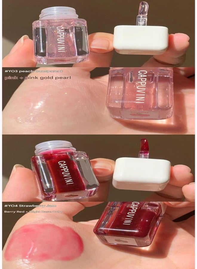 CAPPUVINI Jelly Lip Gloss For Girls | Plump Up Wet Lip Gloss Finish | Pink Rose and Light Nude Colors | Lightweight Gloss Lipstick | Glossy Lipsticks for Women in 7 Shades | Cute Jelly Lipsticks Packaging | Moisturizing & Long Lasting (03# Peach Transparent, 3g) - Image 4