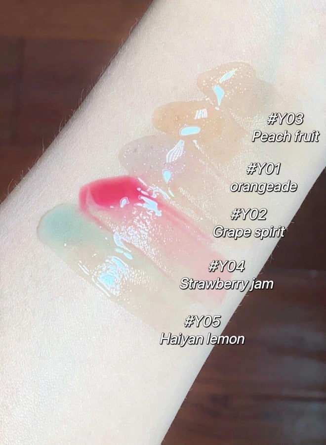 CAPPUVINI Jelly Lip Gloss For Girls | Plump Up Wet Lip Gloss Finish | Pink Rose and Light Nude Colors | Lightweight Gloss Lipstick | Glossy Lipsticks for Women in 7 Shades | Cute Jelly Lipsticks Packaging | Moisturizing & Long Lasting (03# Peach Transparent, 3g) - Image 2