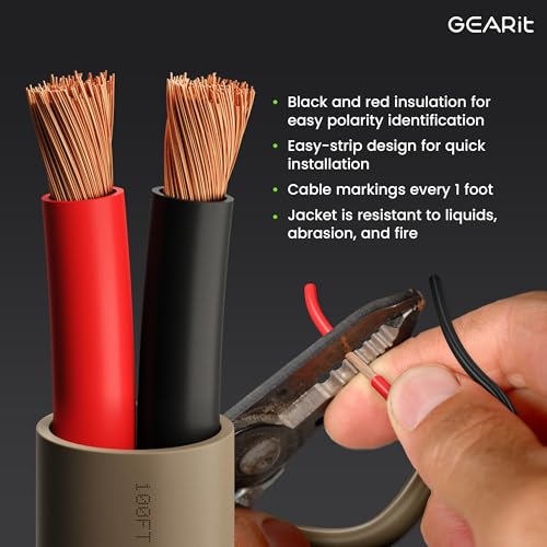 GEARit Outdoor Speaker Wire CL3 Rated, 16 Gauge Speaker Wire, Speaker Cable 250 ft for Outdoor Speakers, Patio, Garden, Backyard Audio, Direct Burial in Ground/in Wall, OFC (Brown, 2-Conductors) - Image 2