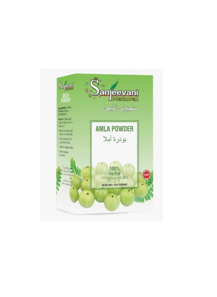 Sanjeevani Natural Amla Powder - Promotes Hair Growth Glowing Skin & Boosts Immunity - 4 x 25 g - 100 Total Grams - Image 1