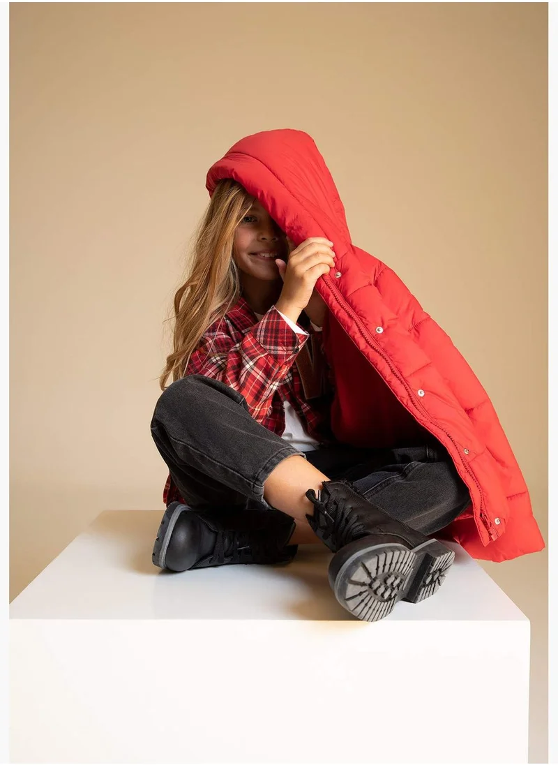 DeFacto Girl Hooded Long Sleeve Jacket