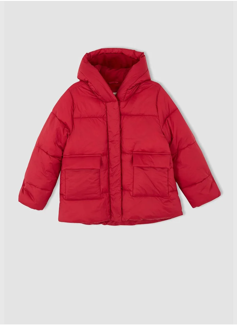 DeFacto Girl Hooded Long Sleeve Jacket