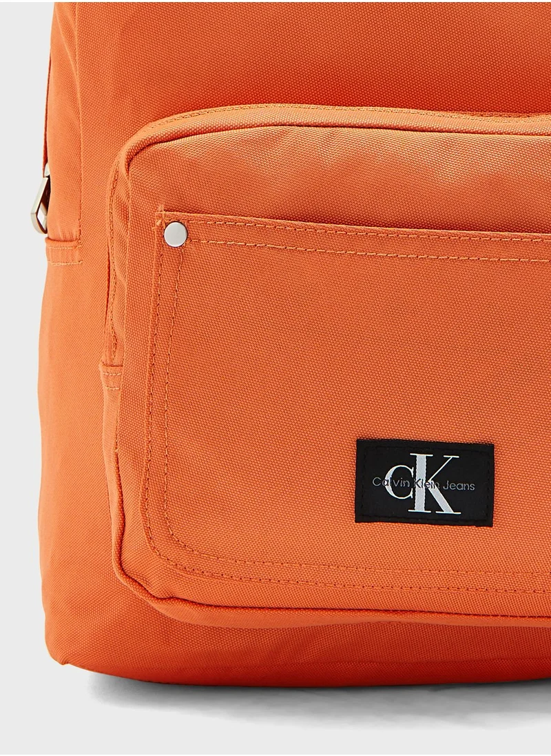 CALVIN KLEIN Logo Front Zip Backpack