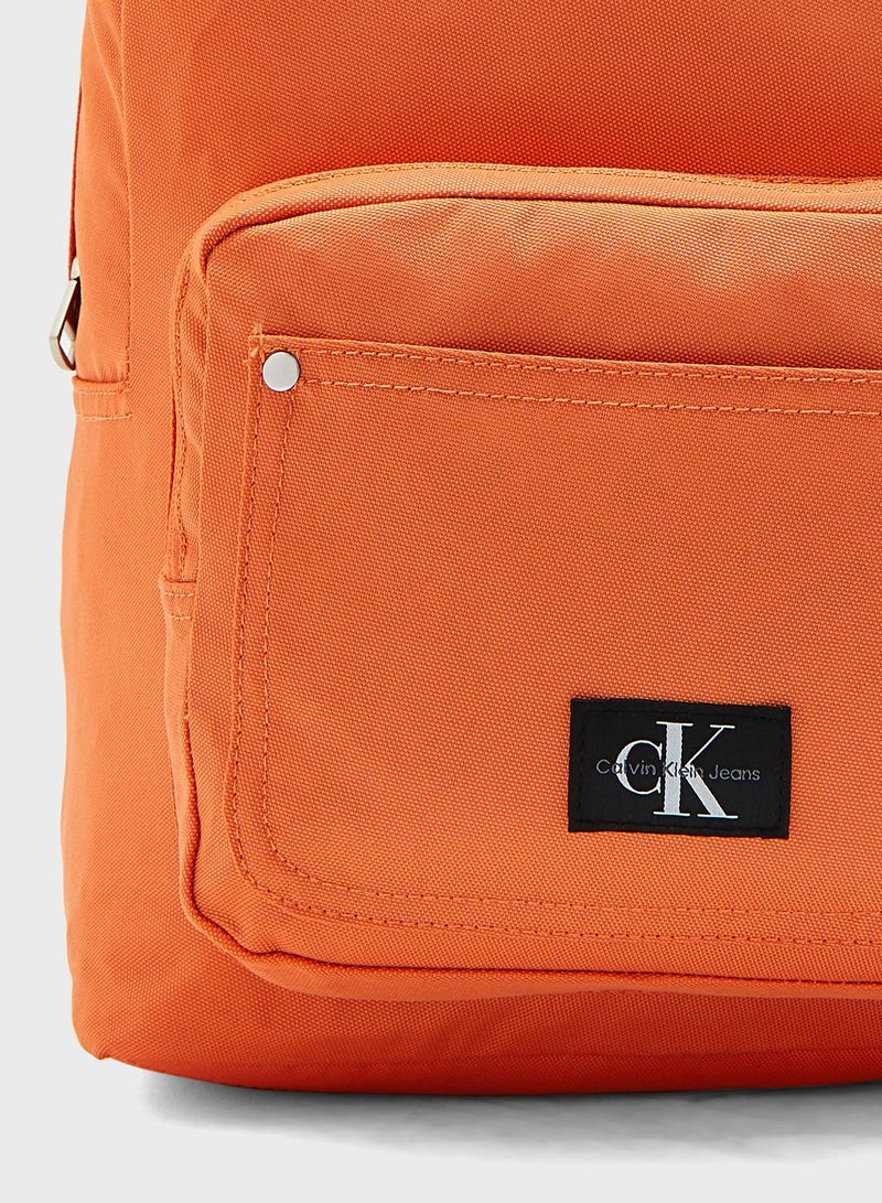 Logo Front Zip Backpack