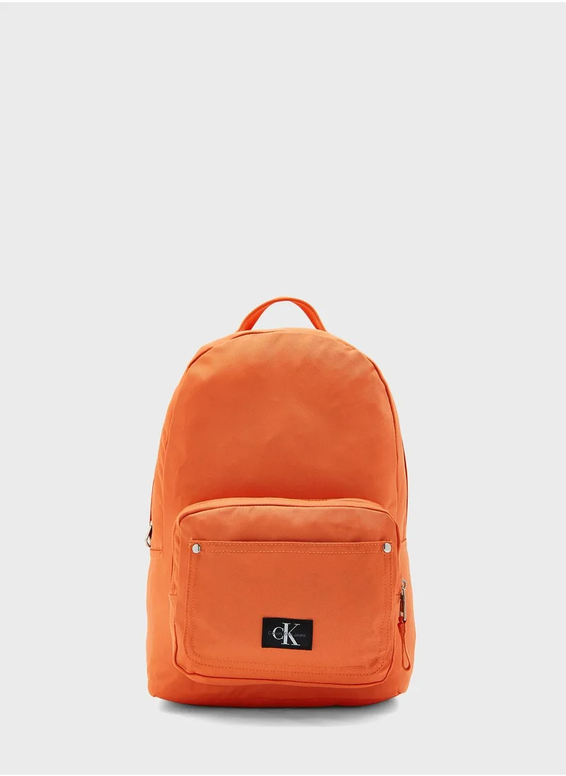 CALVIN KLEIN Logo Front Zip Backpack
