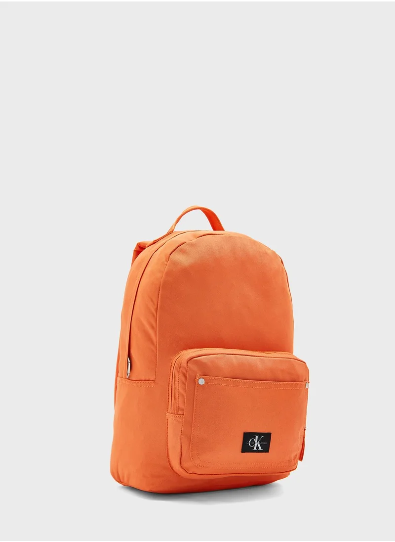 CALVIN KLEIN Logo Front Zip Backpack