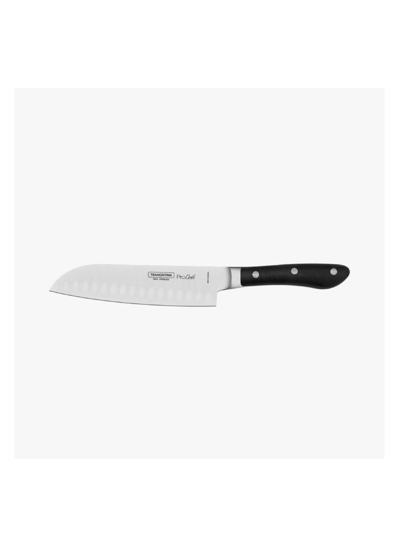 TRAMONTINA - Since 1911,Made in Brazil- Prochef 7 Inches Santoku Knife with Stainless Steel Blade and Black Polycarbonate and Fiberglass Handle, - Image 1