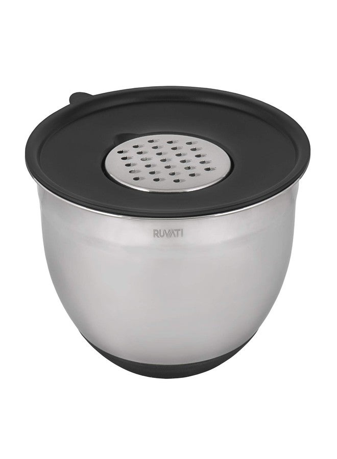 Ruvati 5 quart mixing bowl and colander set with grater attachments (6 piece set) - RVA1255 - Image 4