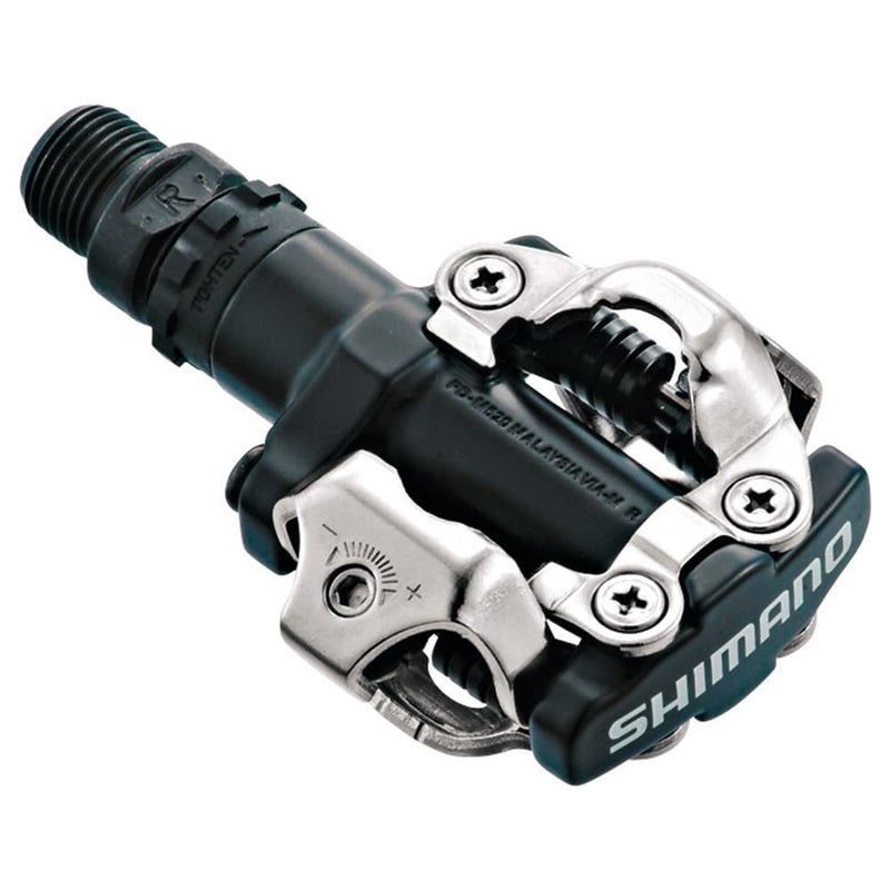 SHIMANO بدالات دراجة هوائية شيمانو PDM520 بدون مشبك - أسود مع مشابك - Image 1