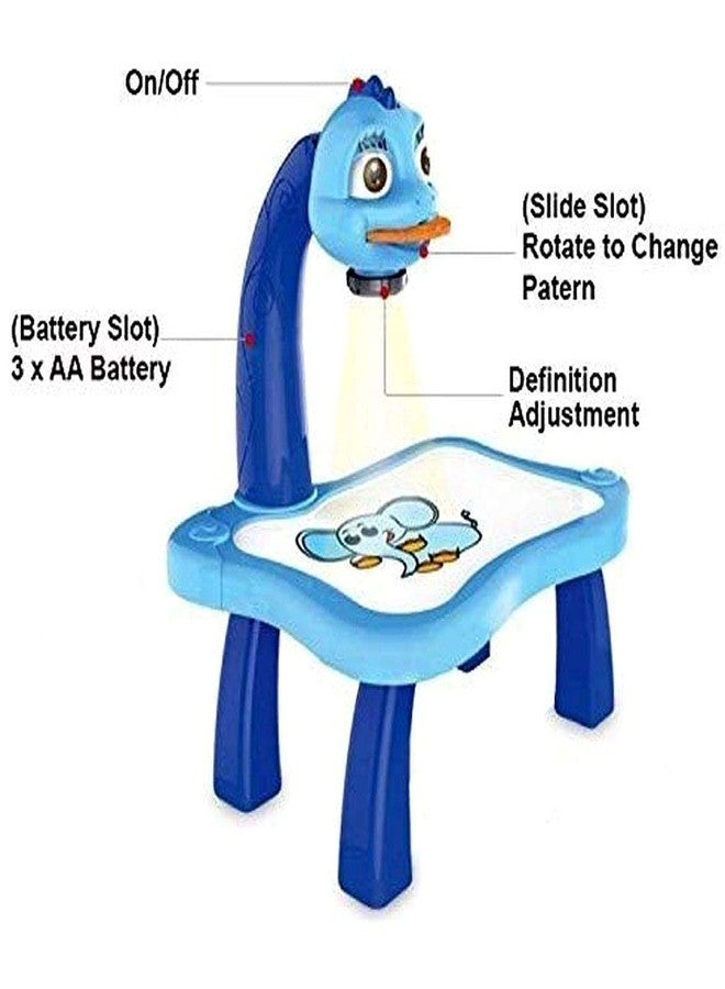 Pascol Kid Toy Projector Drawing Set 3 Round Lantern Slide Discs Projector pad and Painting Art kit Textbook Study Material for Kids (Multi) - Image 2