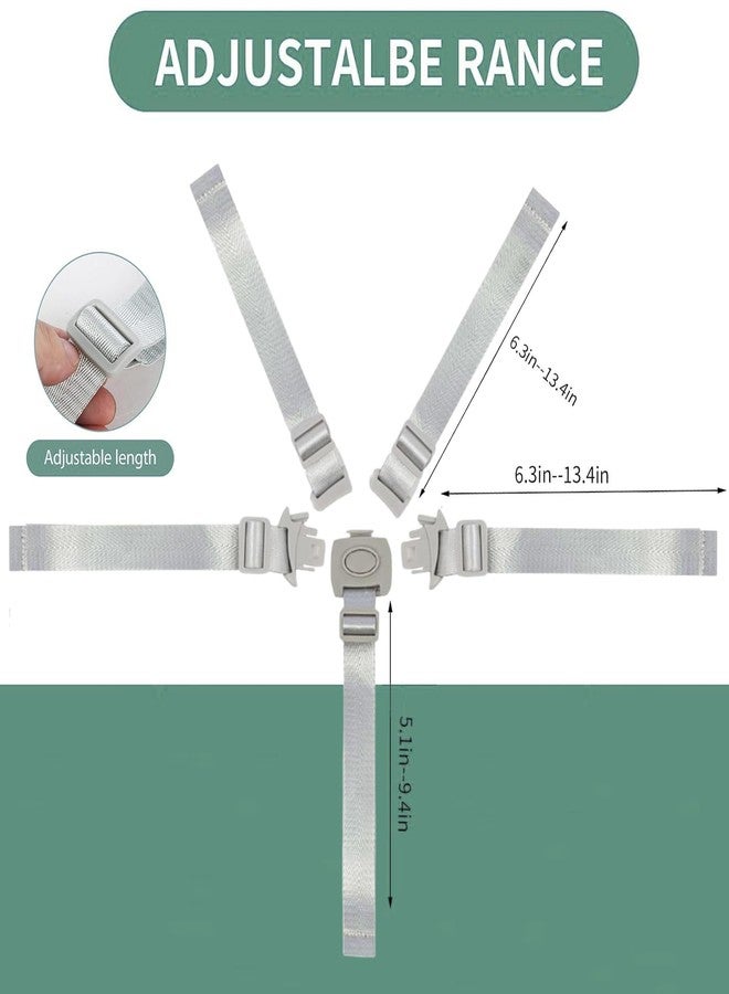 CORALTREE Highchair Straps - Replacement Straps for Graco,5 Point High Chair Harness Straps Adjustable Sturdy Safety Strap Belt - Image 2