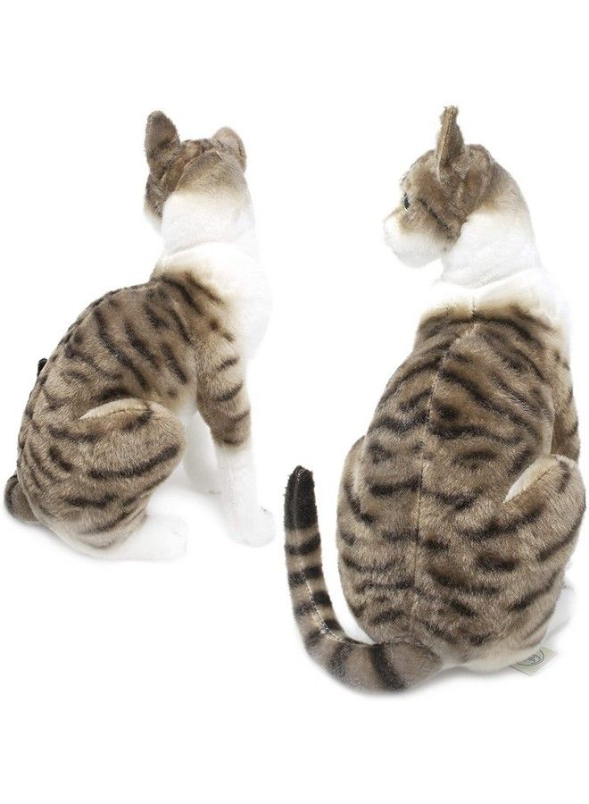 Tickles Cute Cat Soft Stuffed Plush Animal Toy For Kids Room (Size: 21 Cm Color: Grey And White) - Image 5