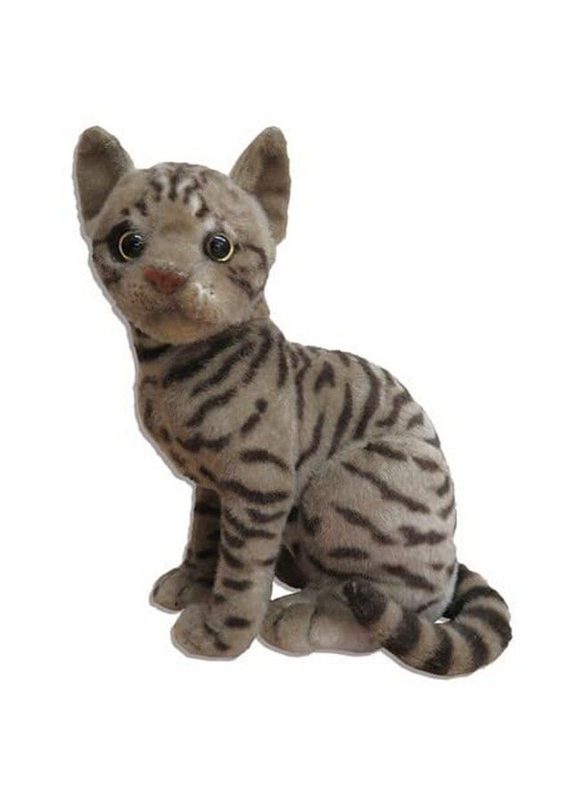 Tickles Cute Cat Soft Stuffed Plush Animal Toy For Kids Room (Size: 21 Cm Color: Grey And White) - Image 3
