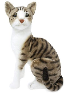 Tickles Cute Cat Soft Stuffed Plush Animal Toy For Kids Room (Size: 21 Cm Color: Grey And White)  - Image 2