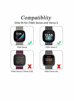 Excefore Bands for Fitbit Versa 3 Metal Bands Compatible with Fitbit Sense Stainless Steel Mesh Breathable Wristband Strap with Adjustable Magnet Lock Replacement Wristbands for Women and Men (Large)  - Image 5