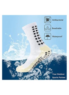 SYOSI 4 Pcs Unisex Non Slip Sport Soccer Socks Breathable Comfortable Athletic Football Basketball Hockey Sports Grip Socks with Rubber Dots  - Image 4