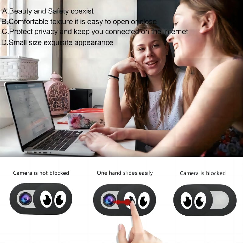 3 Eyes Webcam Slide Cover For Laptops Desktops Smartphones Privacy Security - Image 4