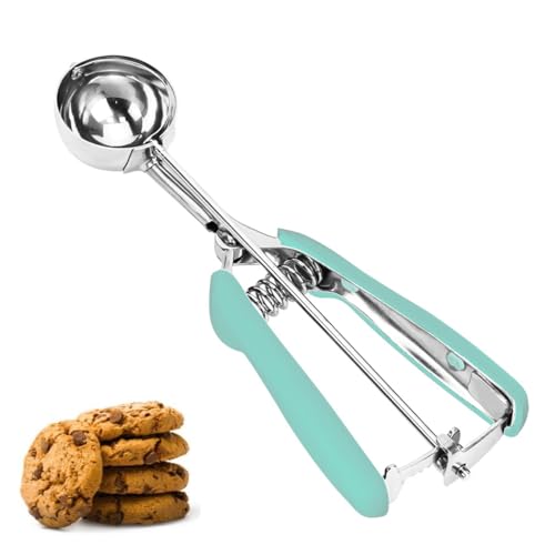 OSHLANT Ice Cream Scoop, 18/8 Stainless Steel Cookie Scoop, Cookie Scoops for Baking, 2Tbsp/30ml/1oz Cookie Dough Scoop, Ice Cream Scooper with Trigger Release, Cookie Scooper for Baking(Mint Green) - Image 1