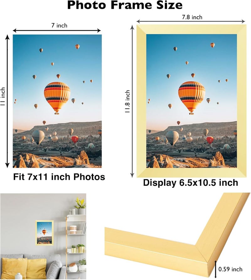 JCJMY 22x30 إطار صور بمقاس 22x24 مع ورقة زخرفية، لعرض الصور بمقاس 18x24 مع أو بدون ورقة زخرفية، إطار كبير للتعليق على الحائط بمقاس 22x24. - Image 3