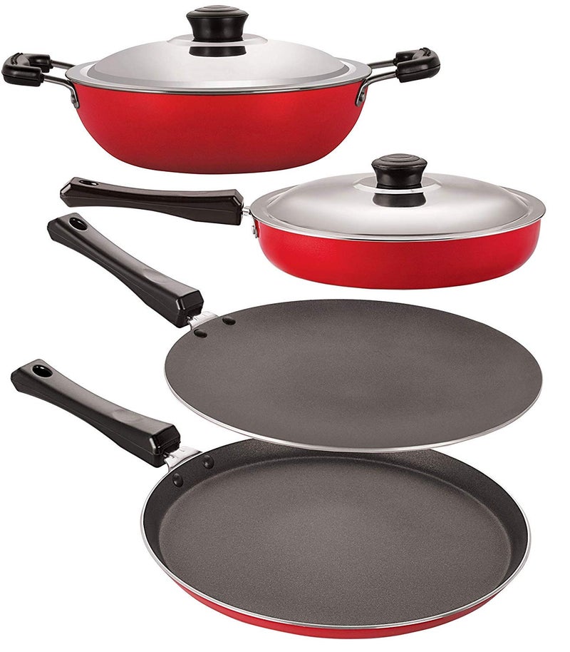Nirlon Nonstick Rakshabandhan Cookware Esential Combo Gift Set 4 Piece - Image 1