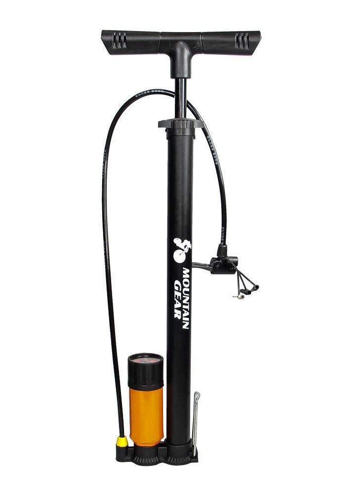MOUNTAIN GEAR Cycle Air Pump with Barometer, Bike pump, Bicycle Air pump, Ball Air Pump, Suitable for cycle, scooters all sports ball,  - Image 1