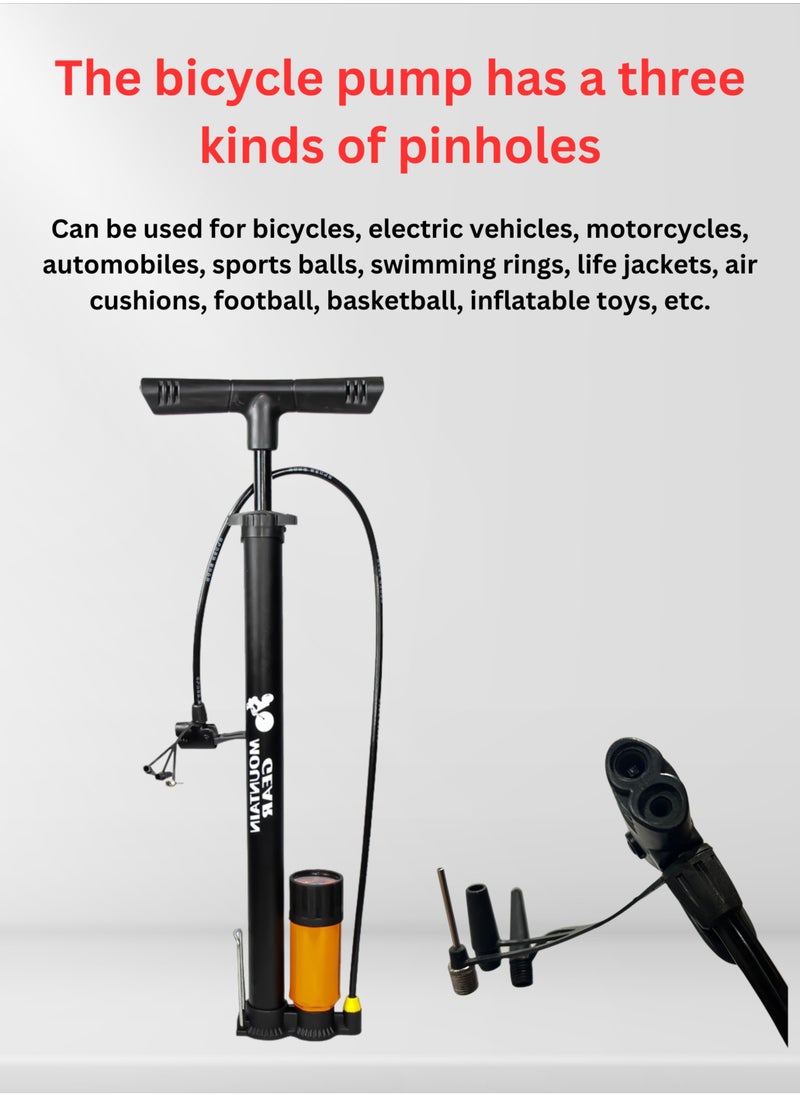 MOUNTAIN GEAR Cycle Air Pump with Barometer, Bike pump, Bicycle Air pump, Ball Air Pump, Suitable for cycle, scooters all sports ball,  - Image 2