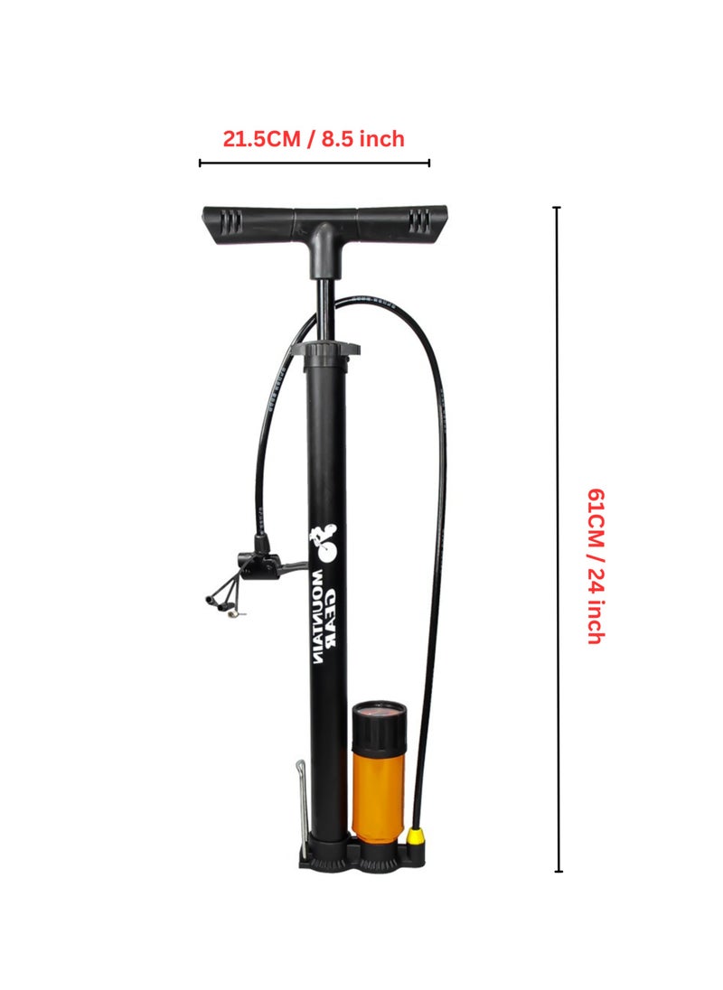 MOUNTAIN GEAR Cycle Air Pump with Barometer, Bike pump, Bicycle Air pump, Ball Air Pump, Suitable for cycle, scooters all sports ball,  - Image 4