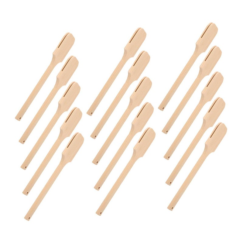 20 Pcs DIY Wedding Round Fan Handles Sticks for Bridal Party Decor - Image 2