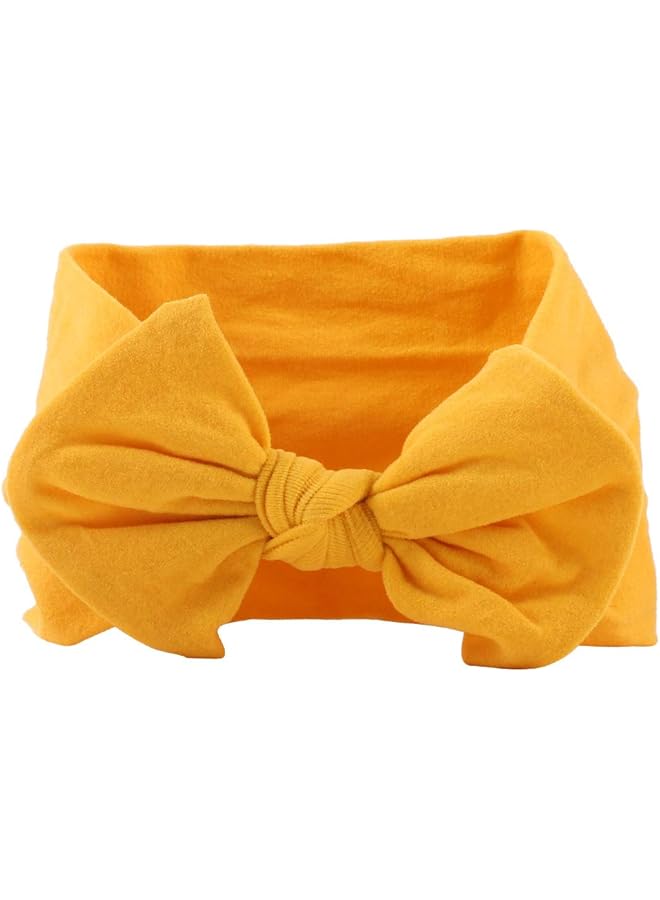 erorex 16 Colors Soft Wide Turban Baby Headbands With 4.5 Inches Hair Bow Headwraps For Baby Girls Infants - Image 5
