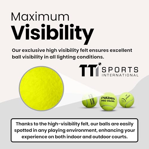 Palbea PRO Padel Balls. 12 Tubes of 3 Padel Tennis Balls FIP Approved. Paddle Balls Made of HV Felt for Training and Tournament. Suitable for Any Surface or Sites. - Image 4