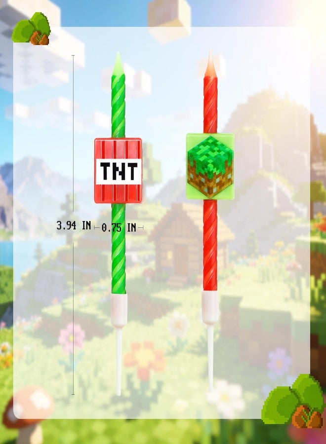 PHD CAKE Pixel Miner Birthday Candles for Miner Crafting, Birthday Party Decorations, Pixel Game Party Supplies, Themed Mine Pixel - Image 5