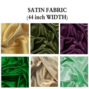 Filloxy Plain Silky Shine Satin Fabric Material for Fashion Design Stitching Multiple Use Includes Dress, Pillow Cover, Designer Cloths, Home Decor Material - 44" Hight (White, 10 Meter) - Image 3