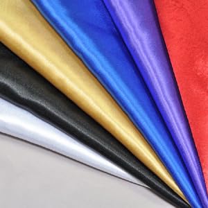 Filloxy Plain Silky Shine Satin Fabric Material for Fashion Design Stitching Multiple Use Includes Dress, Pillow Cover, Designer Cloths, Home Decor Material - 44" Hight (White, 10 Meter) - Image 2