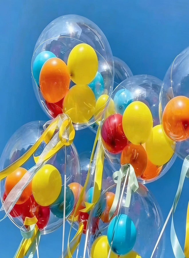 FALESHOS 36 Inch Clear Bobo Balloons (10 Pack) – Large Transparent Bubble Balloons for Helium, DIY Stuffing for Birthday, Wedding & Party Decorations - Image 5