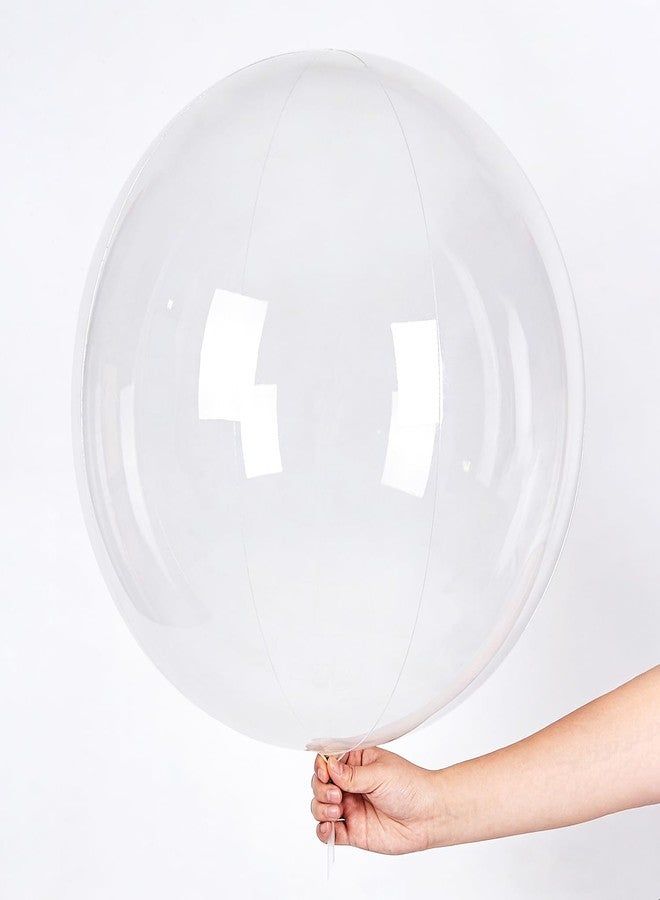 FALESHOS 36 Inch Clear Bobo Balloons (10 Pack) – Large Transparent Bubble Balloons for Helium, DIY Stuffing for Birthday, Wedding & Party Decorations - Image 1