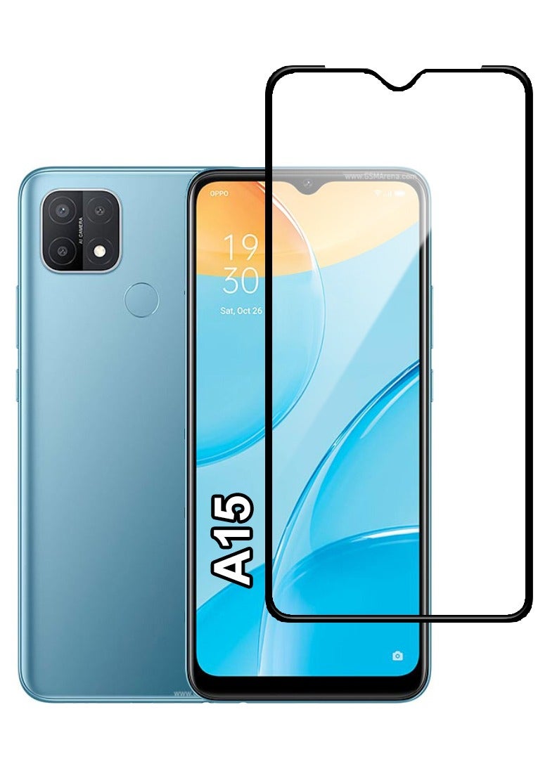 Case Up Screen Protector For Oppo A15  9H Hardness Tempered Glass Film, Bubble Free Easy Installation, Full Coverage, Anti Scratch And Touch Sensitive - Image 1