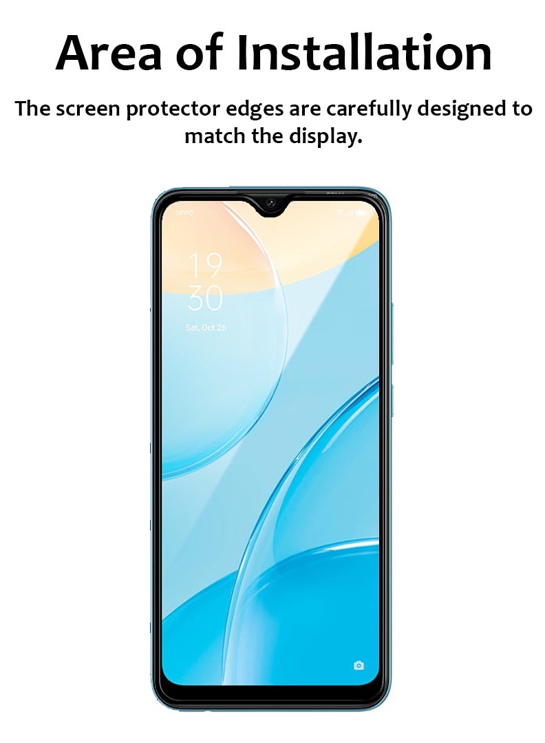 Case Up Screen Protector For Oppo A15  9H Hardness Tempered Glass Film, Bubble Free Easy Installation, Full Coverage, Anti Scratch And Touch Sensitive - Image 5