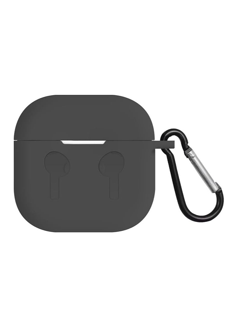 Generic - AirPods 4 Case Silicone, Compatible with AirPods 4th Generation Case (2024), Drop Protection Cover with Keychain Dark Grey - Image 1