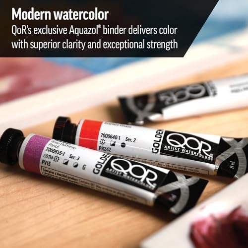 GOLDEN QoR Artist Watercolors Perylene Crimson 11 ml Tube Professional Watercolor Paint SemiTransparent - Image 3
