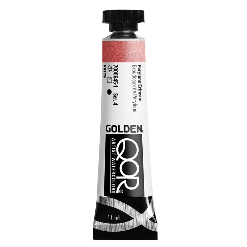 GOLDEN QoR Artist Watercolors Perylene Crimson 11 ml Tube Professional Watercolor Paint SemiTransparent - Image 2