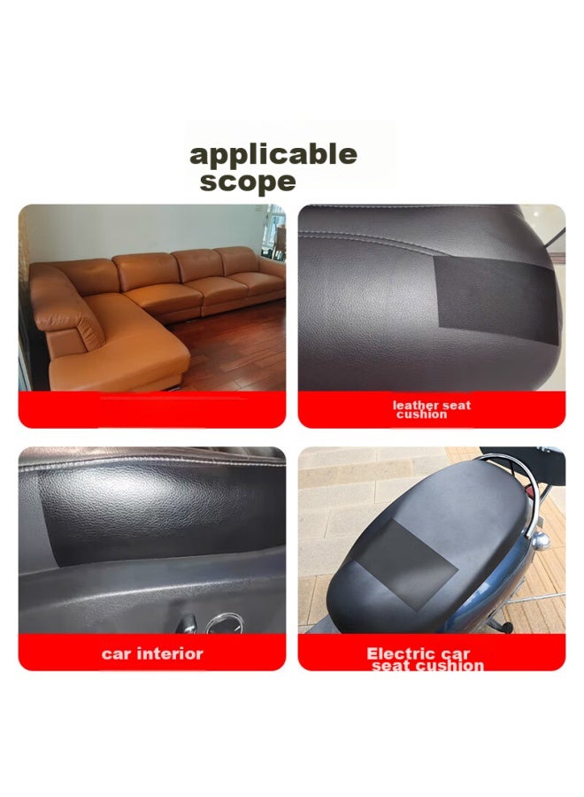 Miloch Miluqi Self-Adhesive Leather Sofa Repair Patch, Seat Renovation, Car Leather Seat, Electric Vehicle Seat Leather Repair, Self-Adhesive Roll, Black [5Cm Wide * 5M Long], 2 Rolls - Image 4