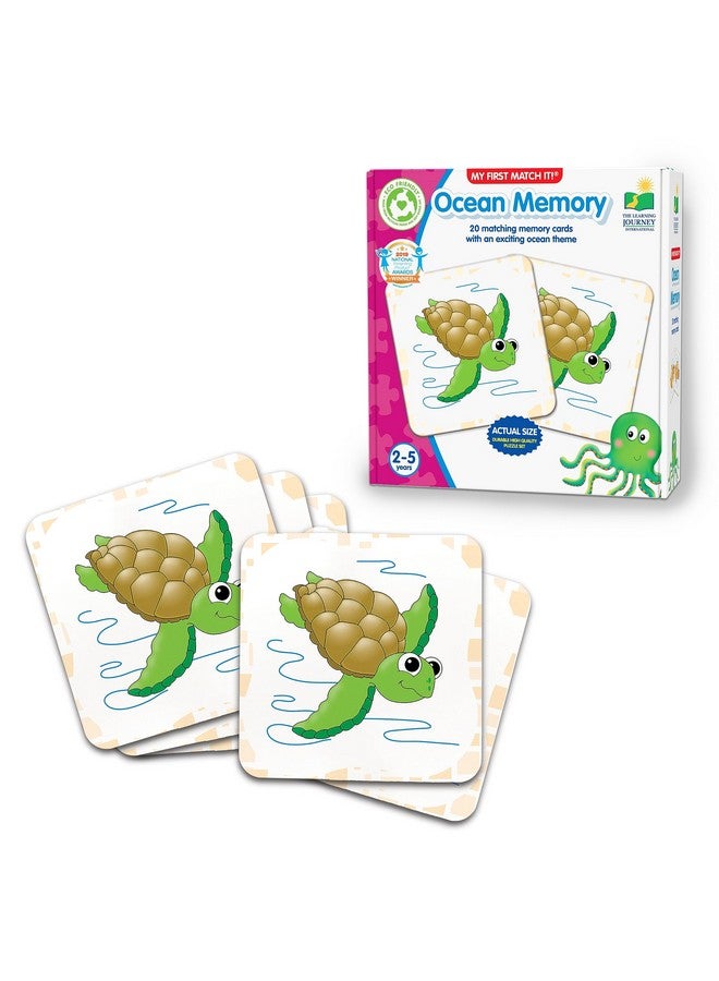 The Learning Journey My First Memory Game - Ocean Memory - 20 Card Matching Memory Game - Educational Toddler Gifts for Boys & Girls Ages 2 and Up, Multicolor - Image 1