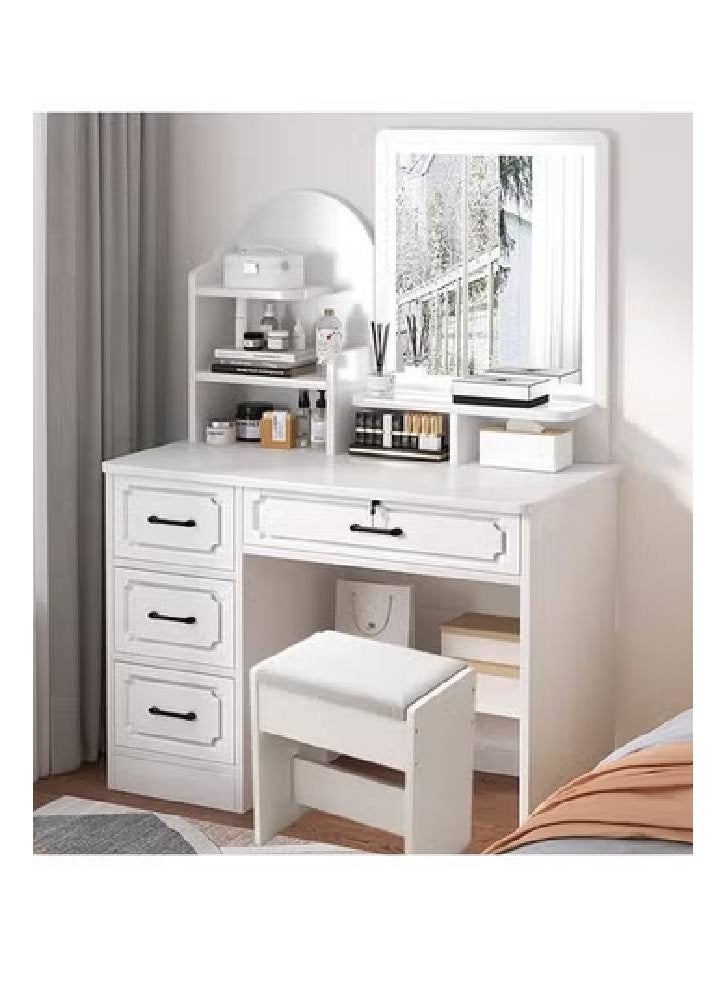 keke Multifunctional Makeup Vanity Dressing Table with LED Mirror and Chair 80 CM - Image 2