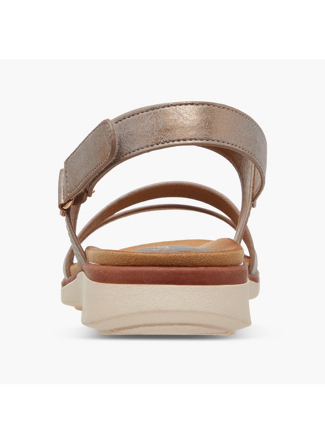 Le Confort Women's Textured Comfort Sandals with Hook and Loop Closure  - Image 5
