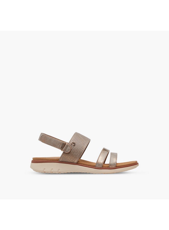 Le Confort Women's Textured Comfort Sandals with Hook and Loop Closure  - Image 3