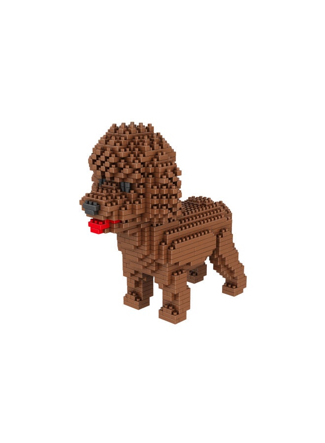 Star Of Small Particle Building Blocks Toys Assembled Toys Animals 6618-1~6618-12 Dog Series Wholesale-Color:Star-6618-8 Teddy - Image 5