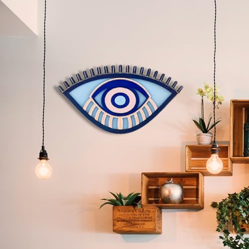 APS ART PLUS STORE Wooden 3D Evil Eye Wall Sculpture For Wall Decor, Unique Wall Decorative Item For Home, Office, Living Room Wall Decor - Image 2
