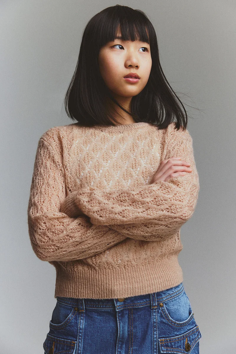 H&M Pointelle-knit jumper