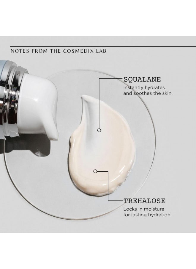 COSMEDIX Peptide-Rich Defense Face Moisturizer with SPF 50 Sunscreen - Visibly Reduce Fine Lines and Wrinkles, Protect Skin Against Aging - Lightweight & Hydrating Face Lotion, Sunscreen for Face
